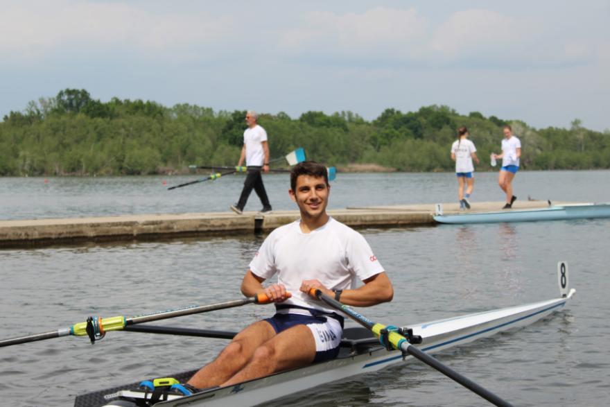 Andrea Bravi, studente atleta di canottaggio