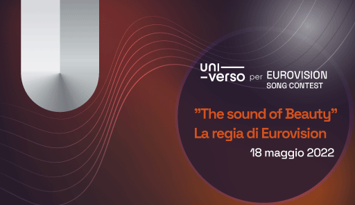 The sound of Beauty - La regia di Eurovision - Incontro con Duccio Forzano - 18 maggio titolo dell'evento su sfondo colorato