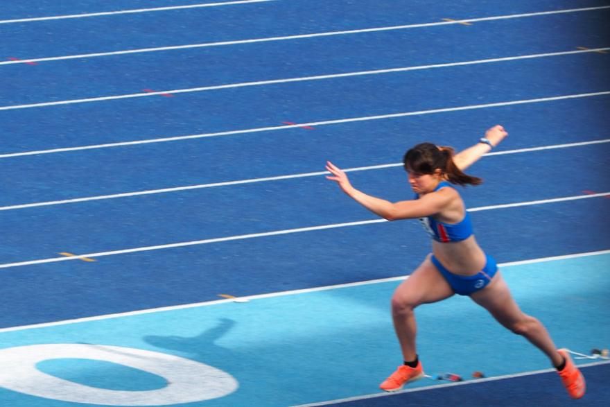 Corinne Challancin, studentessa atleta di atletica leggera