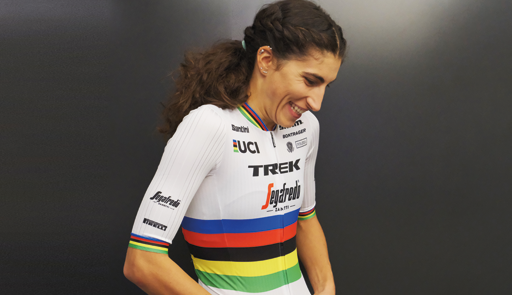 Primo piano della studentessa atleta di ciclismo Elisa Balsamo