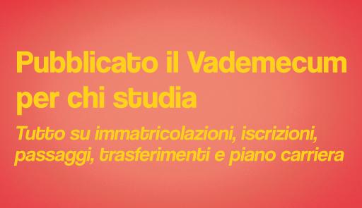 Pubblicato il Vademecum per chi studia Pubblicato il Vademecum per chi studia
