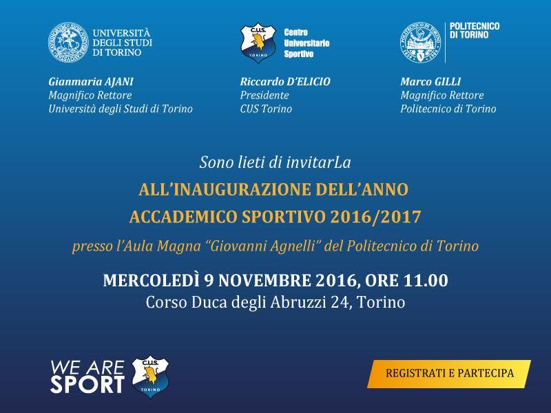 Locandina Inaugurazione Anno Accademico Sportivo