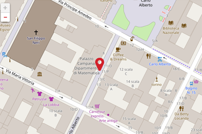 Mappa sede Palazzo Campana - Torino