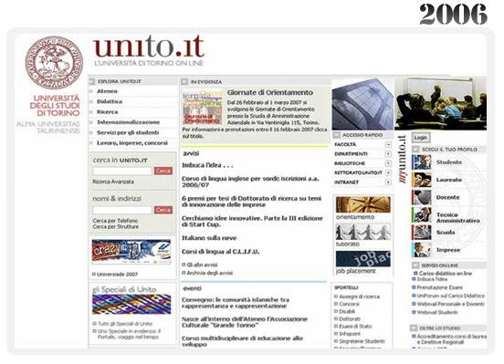 Home page del Portale - 2006