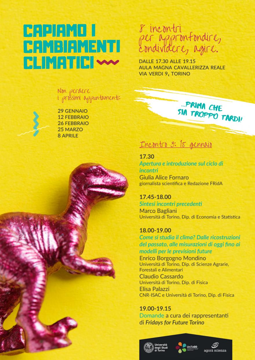 Locandina con programma degli interventi