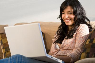 Studentessa al computer Immagine decorativa
