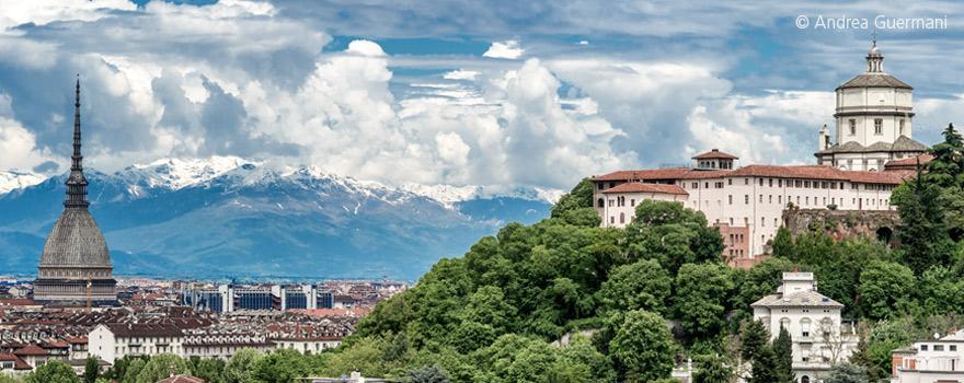 Veduta del Monte dei Cappuccini a Torino