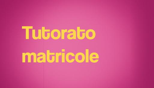 Scritta Tutorato matricole su sfondo rosa