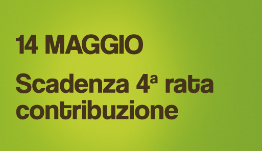Grafica della campagna immatricolazioni 19-20 con scritta 4a RATA CONTRIBUZIONE STUDENTESCA
