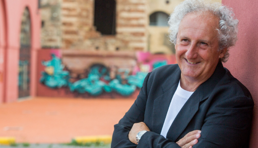 Eugenio Allegri in "Comedia de l'homo et de soi cinque sentimenti" fotografia di Eugenio Allegri