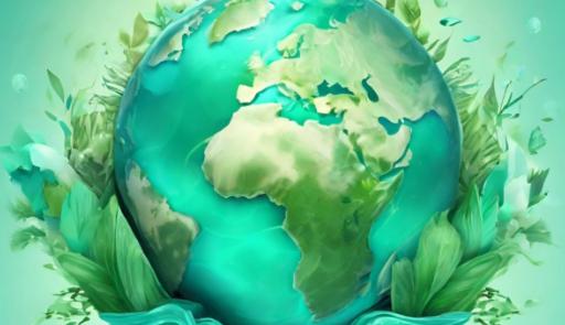 il pianeta terra circondato da vegetazione il pianeta terra circondato da vegetazione