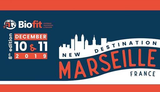 BioFit 2019 Logo dell'evento fieristico BioFit2019, grafica blu e arancione