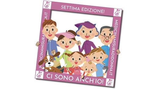 Figure fumetto di adulti e bambini sorridenti