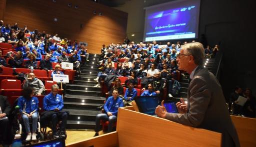 Conferenza stampa di Chiusura dell’Anno Accademico Sportivo torinese evento CUS Torino in Aula Magna Cavallerizza