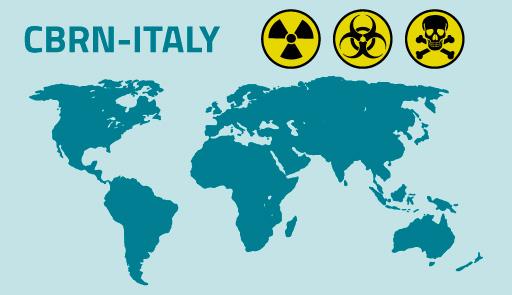 Obblighi Internazionali relativi ad eventi di origine chimica, biologica, radio-nucleare cartina geografica mondiale e titolo dell'evento