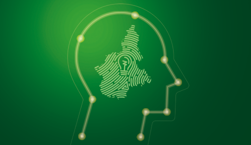 Le start up innovative del Piemonte - Diretta streaming su Unito media profilo di un volto maschile, all'interno un cervello stilizzato