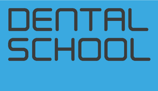 Dental School - 10 anni di crescita insieme Scritta Dental School su sfondo colorato