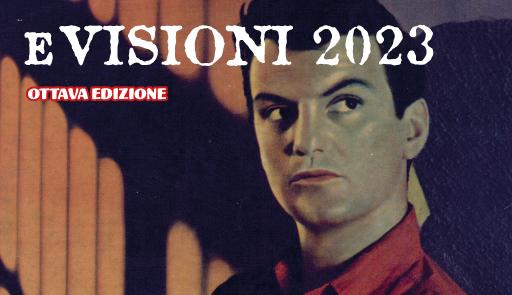 grafica con immagine di un uomo con stile retro e scritta della rassegna