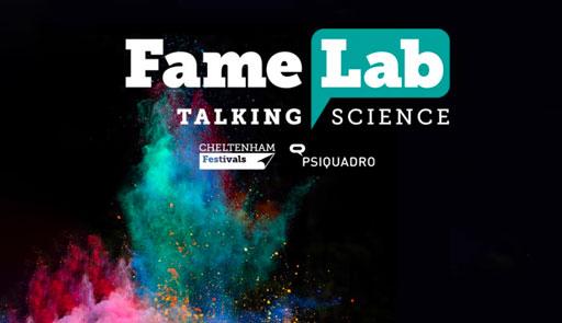 Famelab 2023 - Il primo talent show di comunicazione della scienza torna a Torino titolo dell'avviso su sfondo colorato
