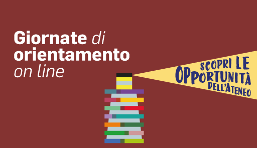 Giornate di Orientamento on line 2022 Immagine di un faro colorato con scritta SCOPRI LE OPPORTUNITà DI UNITO