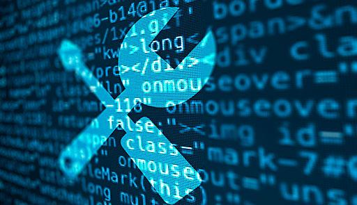 Simbolo di assistenza informatica su schermo di un computer