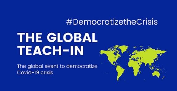 Global Tech-in: Democratize the crisis cartina del mondo colorata