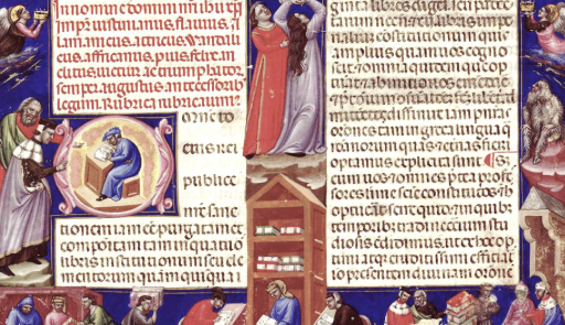 Il libro giuridico Immagini di miniature medievali