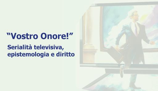 Un dipinto di un avvocato dentro lo schermo di una televisione