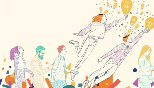 Grafica con illustrazione che ritrae persone