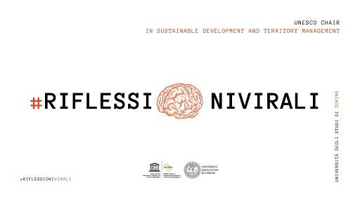 Riflessioni virali Riflessioni virali. La O di Riflessioni ha la sagoma di un cervello