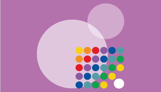 Grafica astratta con cerchi colorati