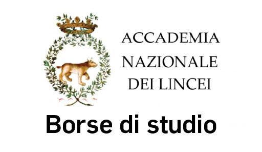Logo Accademia dei Lincei e titolo borse di studio 