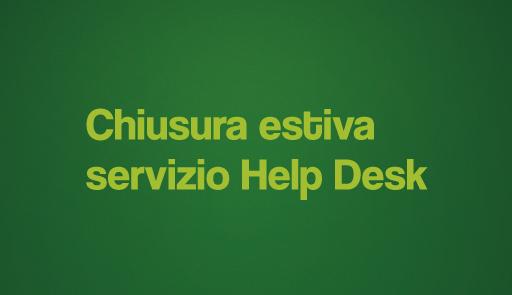 Chiusura estiva servizio di Help-desk Sfondo colorato con frase: Chiusura estiva servizio di Help-desk