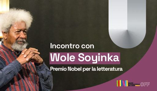 titolo dell'evento su fotografia di soyinka