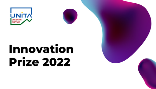 L'alleanza UNITA lancia il Premio Innovazione 2022 titolo dell'avviso su sfondo colorato