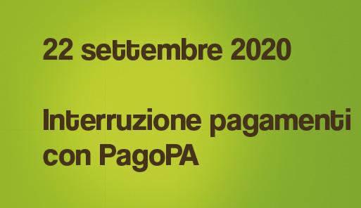 22 settembre 2020 Interruzione pagamento con PagoPA