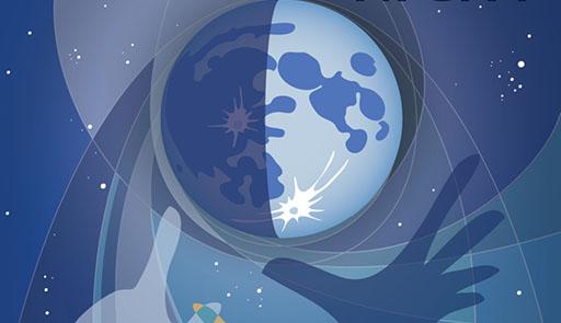 Immagine della luna tratta dalla locandina della serata
