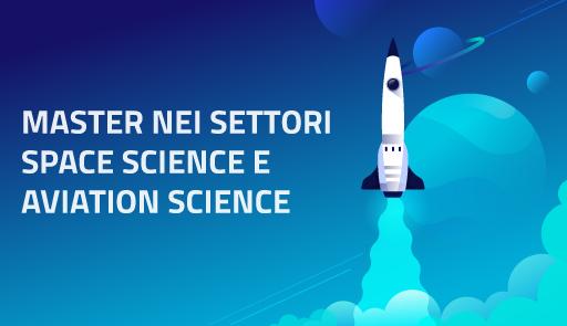 Immagine di un razzo spaziale su cielo blu con pianeti