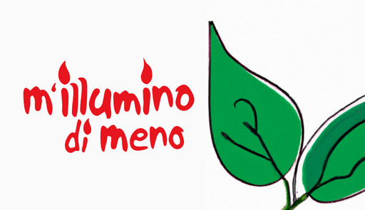 M'illumino di meno M'illumino di meno, sullo sfondo: due foglie stilizzate