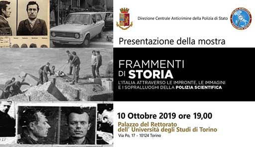 Inaugurazione mostra "Frammenti di storia" volantino