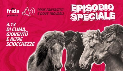 Grafica del format con foto di quattro cavalli