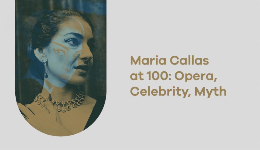Fotografia parziale del volto di Maria Callas con varie sfumature di colore
