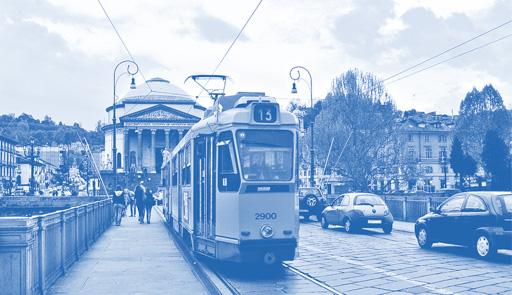 Fotografia di un tram storico a Torino Fotografia di un tram storico a Torino