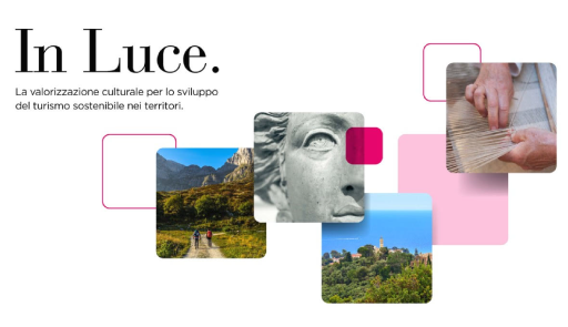 Demo Day In Luce Titolo dell'evento su sfondo colorato
