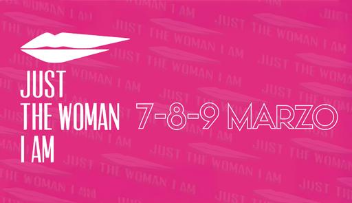 Just The Woman I am 2025 Titolo dell'avviso su sfondo colorato