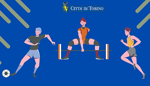 Figure stilizzate di persone che praticano sport su sfondo colorato Figure stilizzate di persone che praticano sport su sfondo colorato
