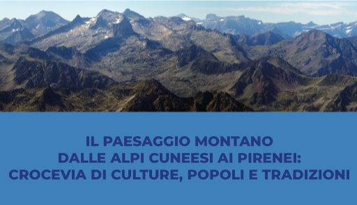 Fotografia paesaggio montano e titolo del convegno