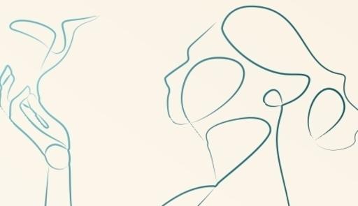 Disegno stilizzato di una figura femminile