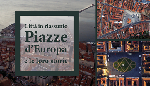 piazze europa e le loro storie Raffigurazione di mappe di diverse città con scritta Piazza d'Europa