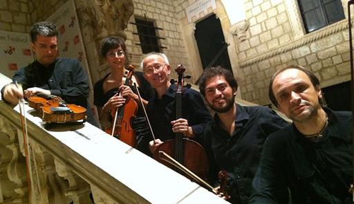 Foto del Quartetto di Milano: Fulvio Liviabella, Igor Della Corte, Roberto Mazzoni e Giuseppe Laffranchini 